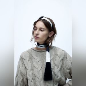 Zara Fringed Printed Scarf